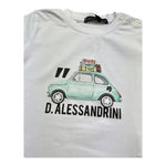 Daniele Alessandrini T-Shirt Girocollo Tinta Unita con Stampa per Neonato 1296M00237 BIANCO DANIELE ALESSANDRINI 