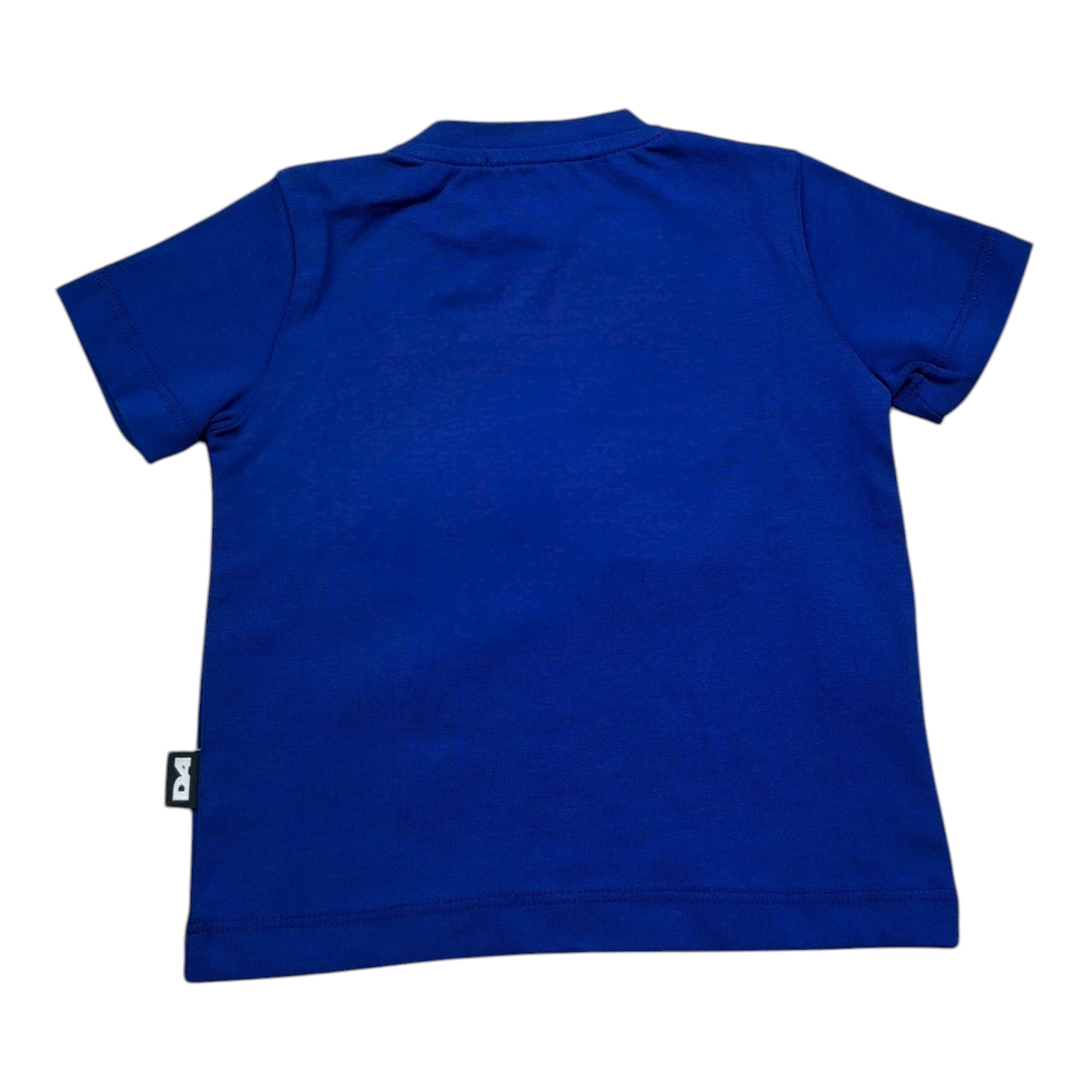 Daniele Alessandrini T-Shirt Girocollo Tinta Unita con Stampa per Neonato 1296M00270 BLU DANIELE ALESSANDRINI 