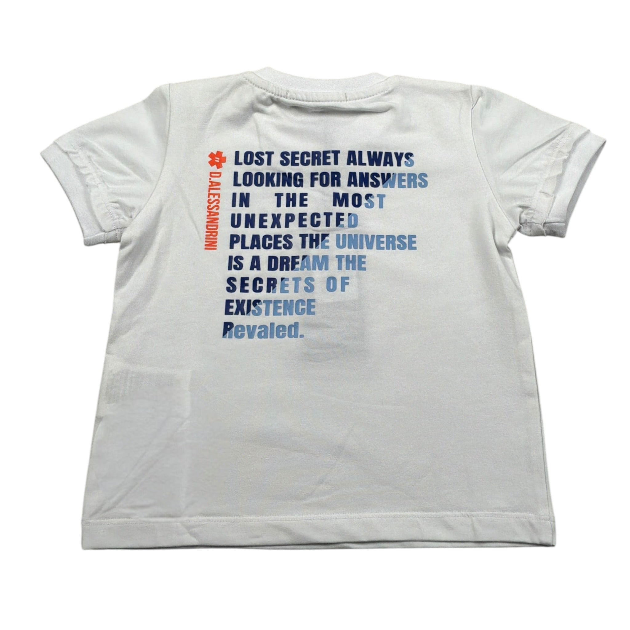 Daniele Alessandrini T-Shirt Girocollo tinta unita con Stampa Bianco per Neonato 1296M0816 BIANCO DANIELE ALESSANDRINI 