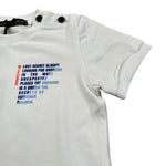 Daniele Alessandrini T-Shirt Girocollo tinta unita con Stampa Bianco per Neonato 1296M0816 BIANCO DANIELE ALESSANDRINI 