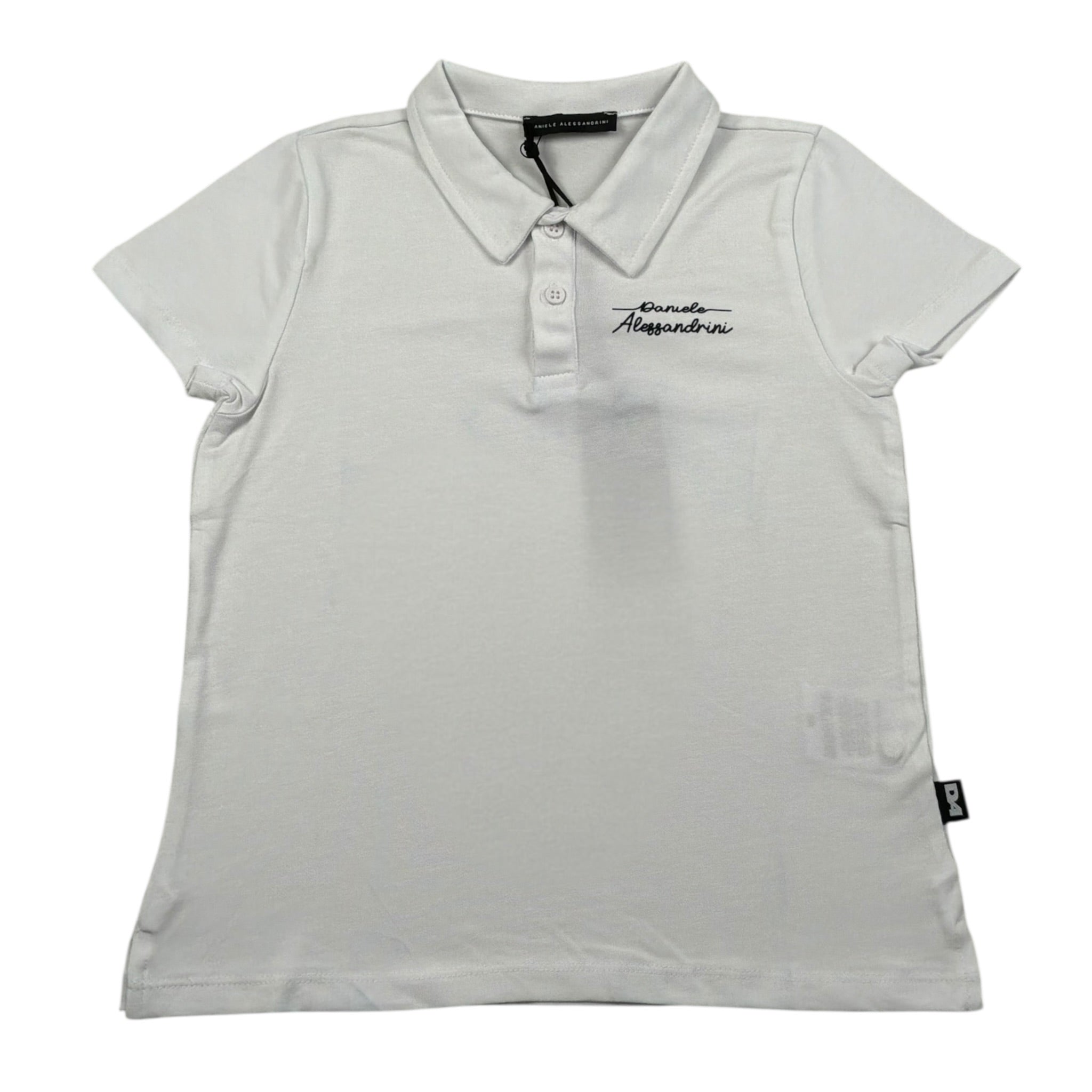 Daniele Alessandrini Polo Mezza Manica Tinta Unita con Logo per Bambino 1296MP00209J BIANCO DANIELE ALESSANDRINI 