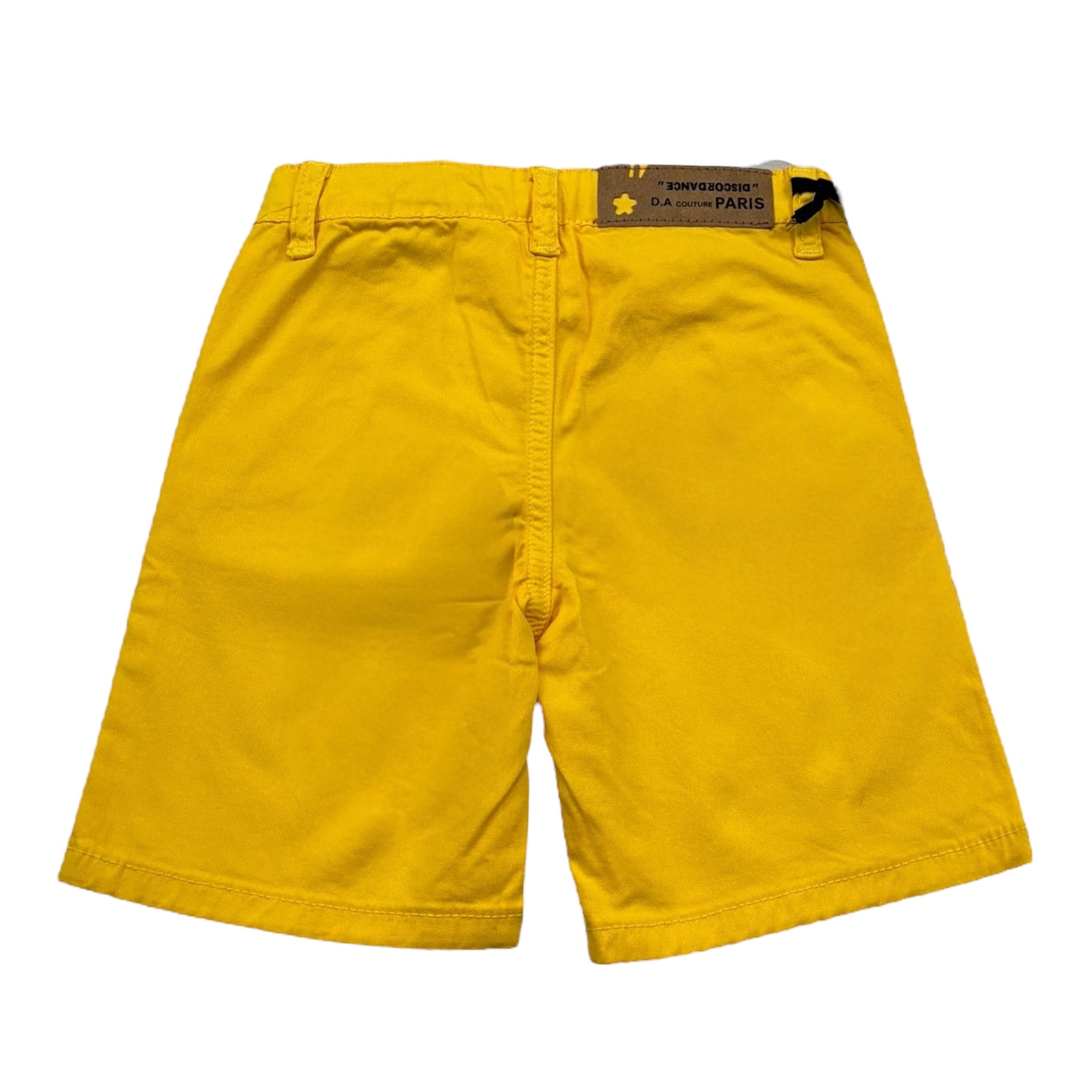 Daniele Alessandrini Bermuda Tinta Unita con Girovita Regolabile per Bambino 1296S00202X GIALLO DANIELE ALESSANDRINI 