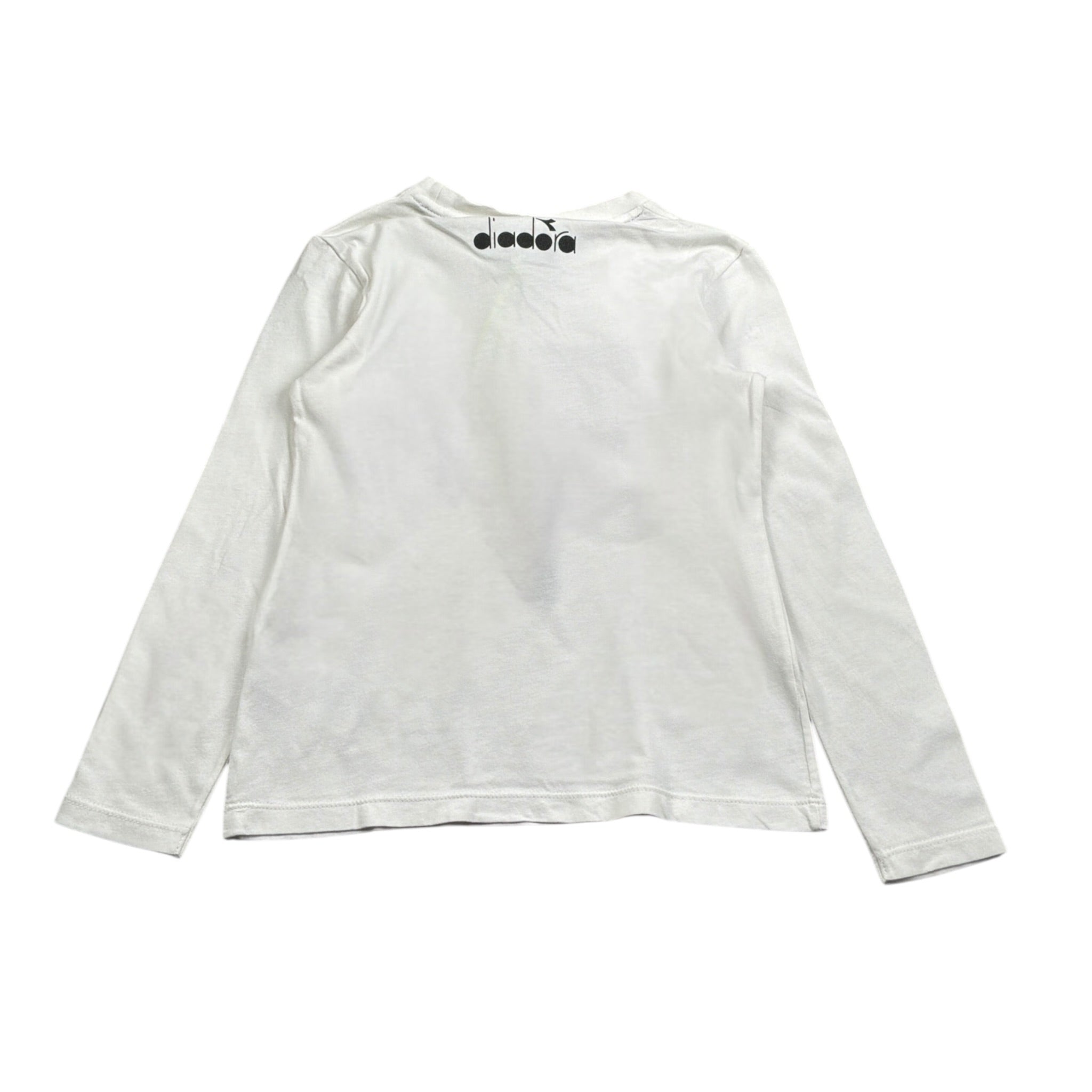 Diadora Shirt tinta unita Girocollo con Stampa Bianco per Bambina 021527 BIANCO DIADORA 