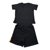 Diadora Completo 2 Pezzi T-Shirt-Bermuda Nero per Neonato 030100 NERO DIADORA 