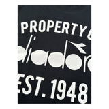 Diadora T-Shirt Girocollo Tinta Unita con Stampa per Bambino F4DIJBTH015 NERO DIADORA 