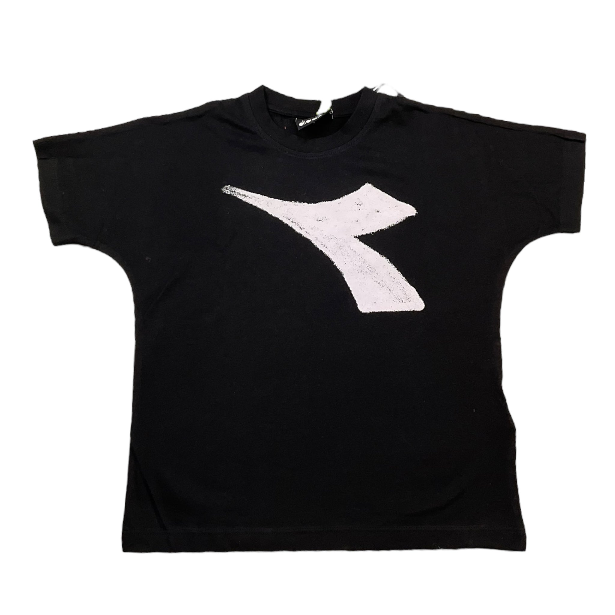 Diadora T-Shirt Girocollo Tinta Unita con Logo per Neonato S4DIBBTH065N NERO DIADORA 