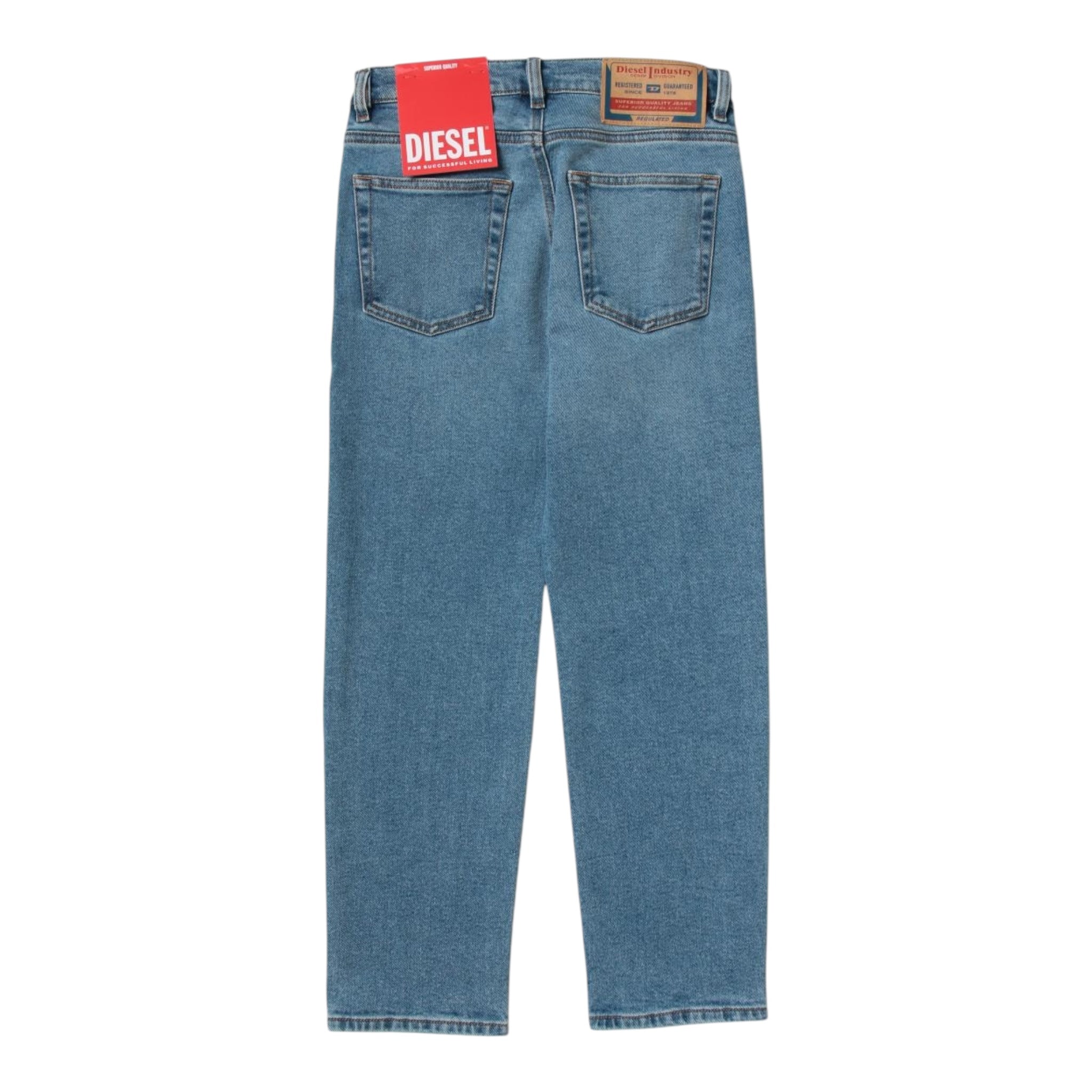 Diesel Jeans Tinta Unita con Girovita Regolabile per Bambino J00808 AZZURRO DIESEL 