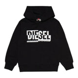 Diesel Felpa Chiusa con Cappuccio tinta unita Nero per Bambina J01457X NERO DIESEL 
