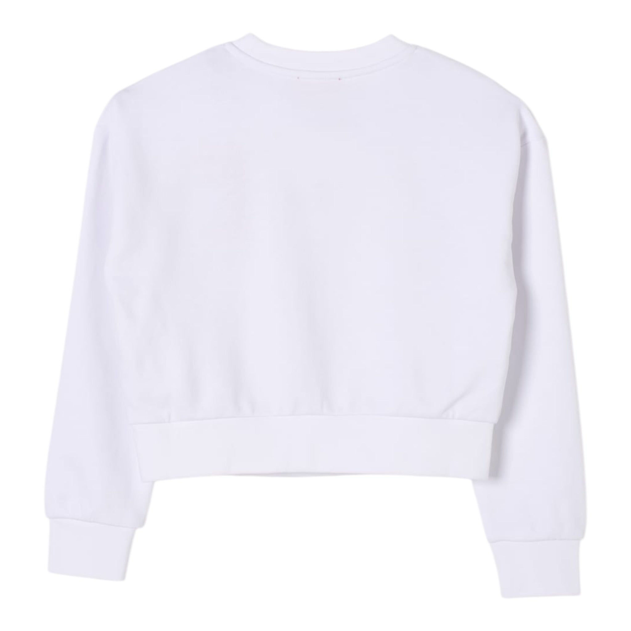 Diesel Felpa Chiusa Girocollo Tinta Unita con Logo per Bambina J01826X BIANCO DIESEL 