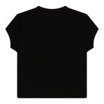Diesel T-Shirt Girocollo Tinta Unita con Logo per Bambina J01830 NERO DIESEL 