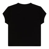 Diesel T-Shirt Girocollo Tinta Unita con Logo per Bambina J01830 NERO DIESEL 