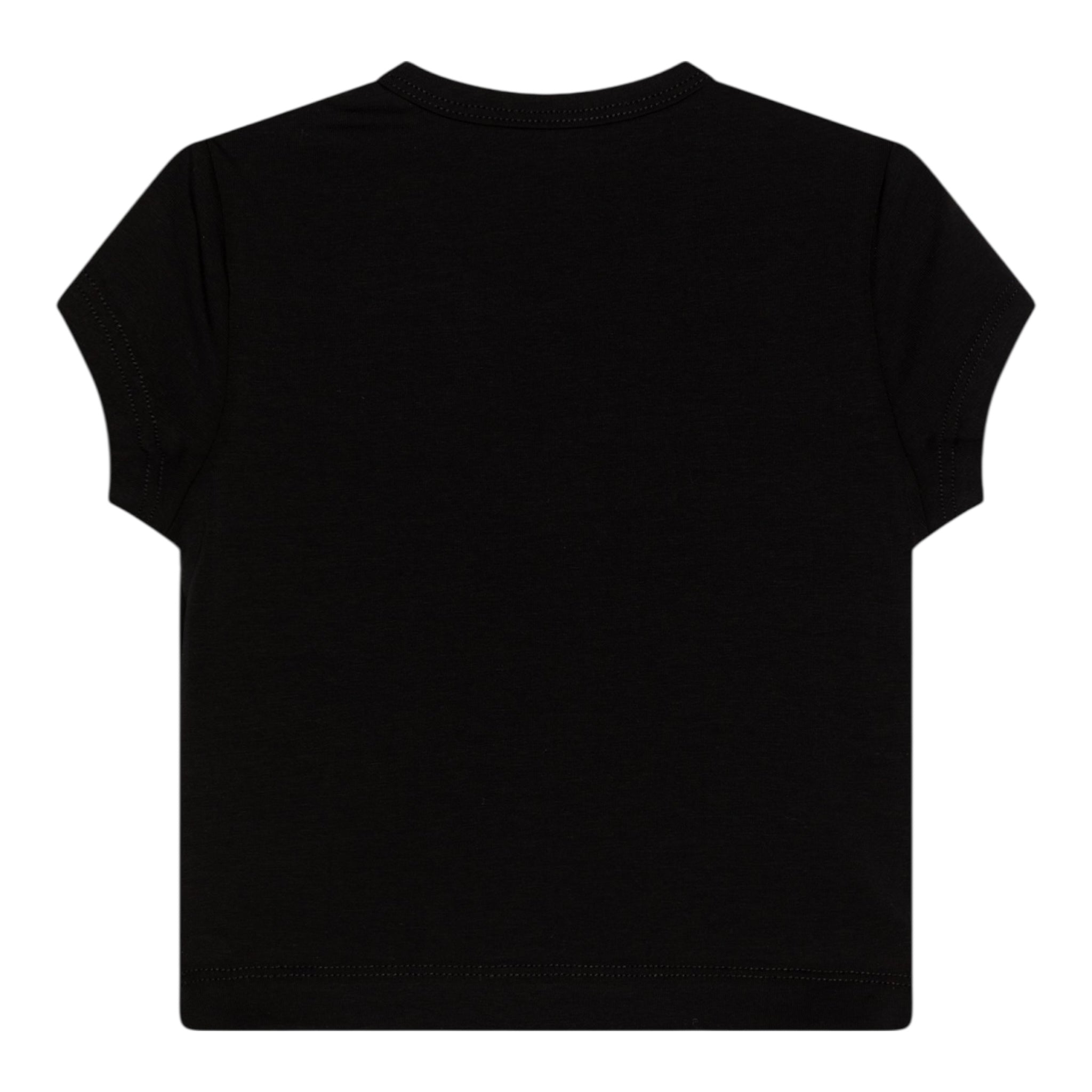 Diesel T-Shirt Girocollo Tinta Unita con Logo per Bambina J01830 NERO DIESEL 