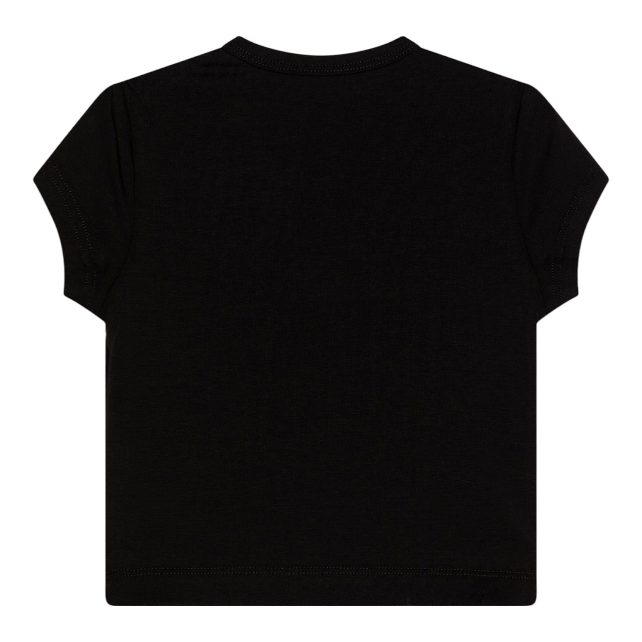 Diesel T-Shirt Girocollo Tinta Unita con Logo per Bambina J01830XX NERO DIESEL 