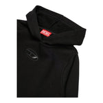 Diesel Felpa tinta unita con Cappuccio Nero per Bambina J02014 NERO DIESEL 