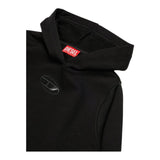 Diesel Felpa tinta unita con Cappuccio Nero per Bambina J02014 NERO DIESEL 