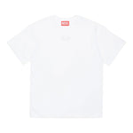 Diesel T-Shirt Girocollo Tinta Unita con Logo per Bambina J02022 BIANCO DIESEL 