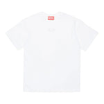 Diesel T-Shirt Girocollo Tinta Unita con Logo per Bambina J02022X BIANCO DIESEL 