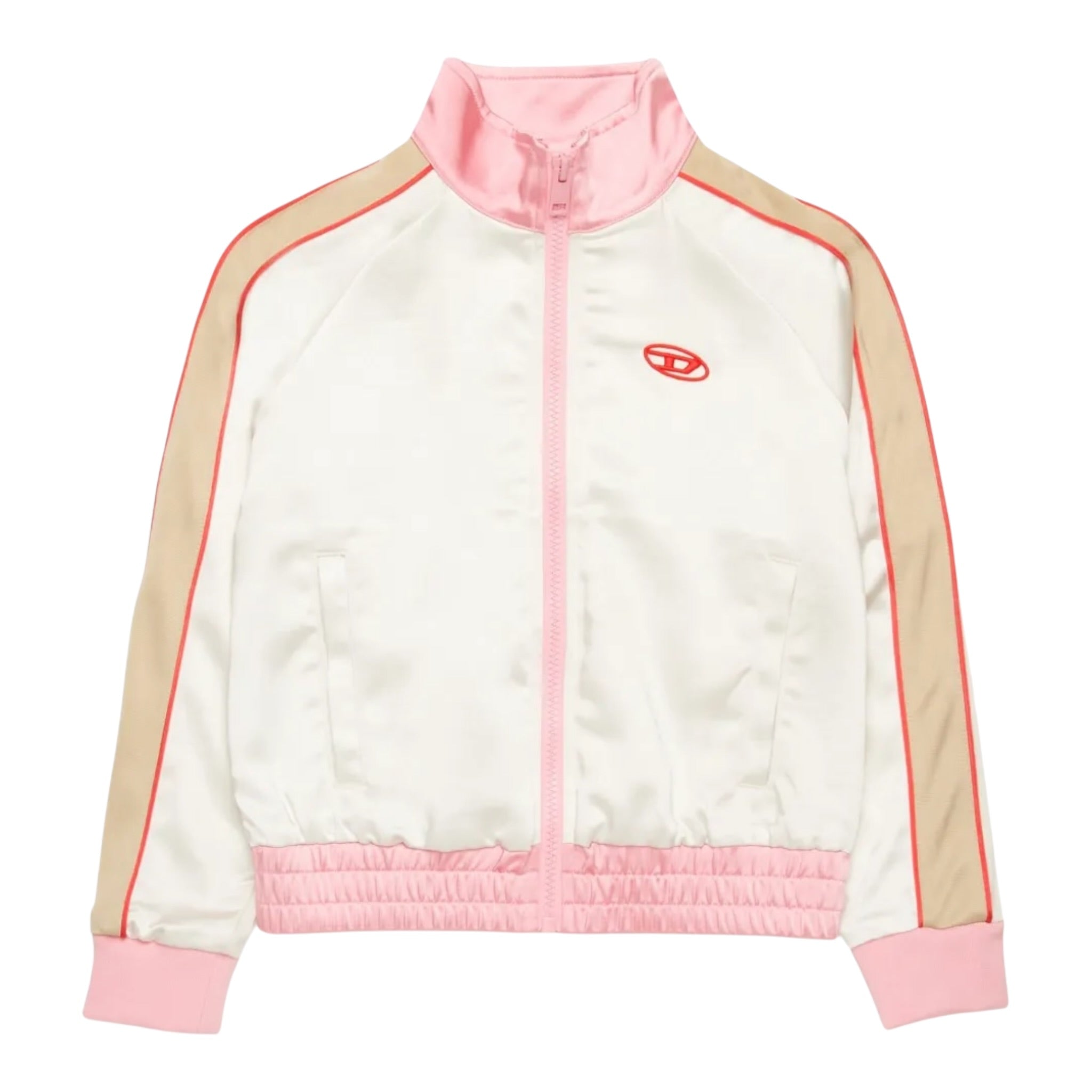 Diesel Felpa con Zip Tinta Unita per Bambina J02184 BIANCO DIESEL 