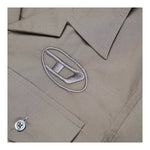 Diesel Camicia Mezza Manica Tinta Unita con Logo per Bambino J02224 GRIGIO DIESEL 
