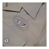 Diesel Camicia Mezza Manica Tinta Unita con Logo per Bambino J02224 GRIGIO DIESEL 