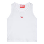 Diesel Canotta Tinta Unita con Logo per Bambina J02238 BIANCO DIESEL 