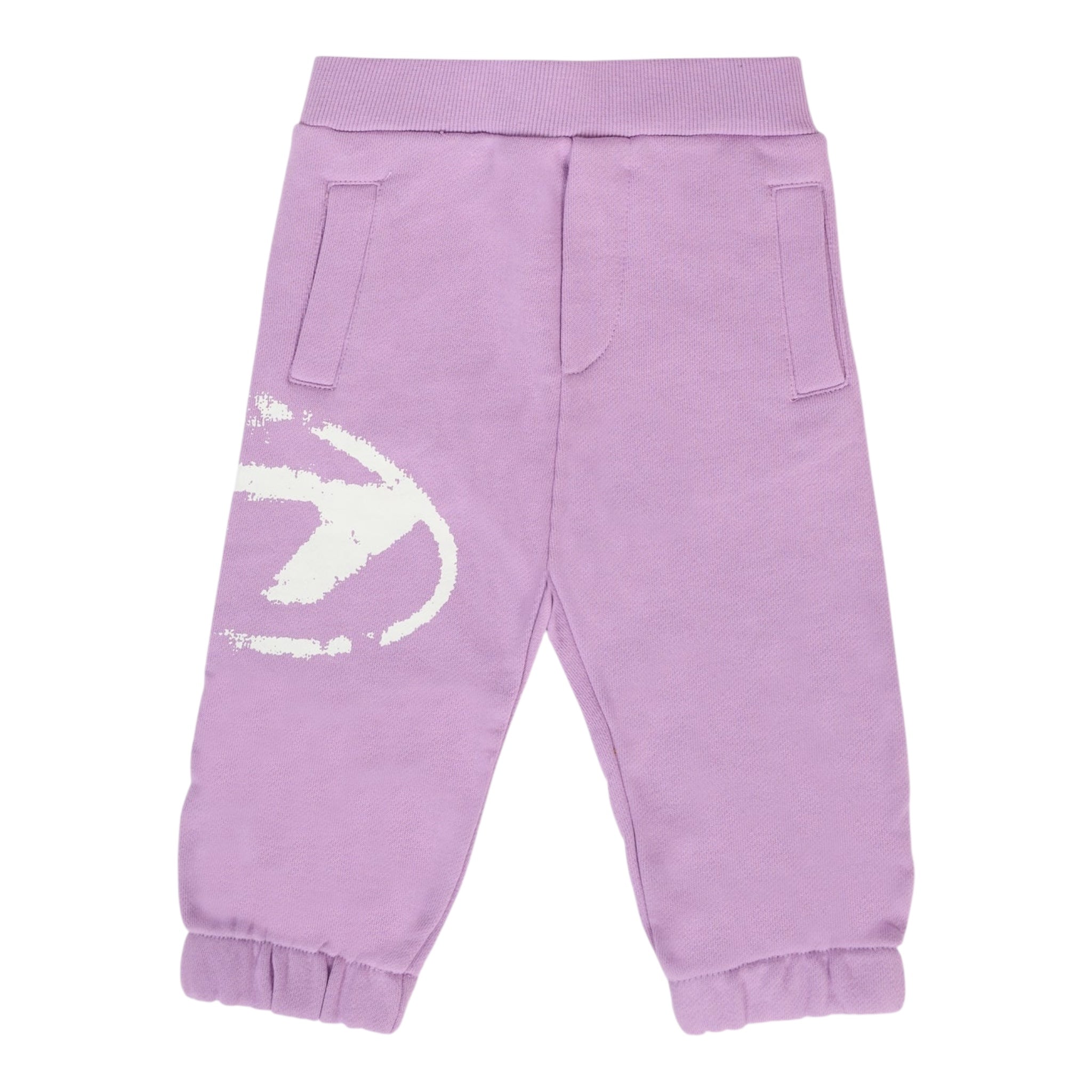 Diesel Pantalone Tuta Tinta Unita con Logo per Bambina K00627J LILLA DIESEL 