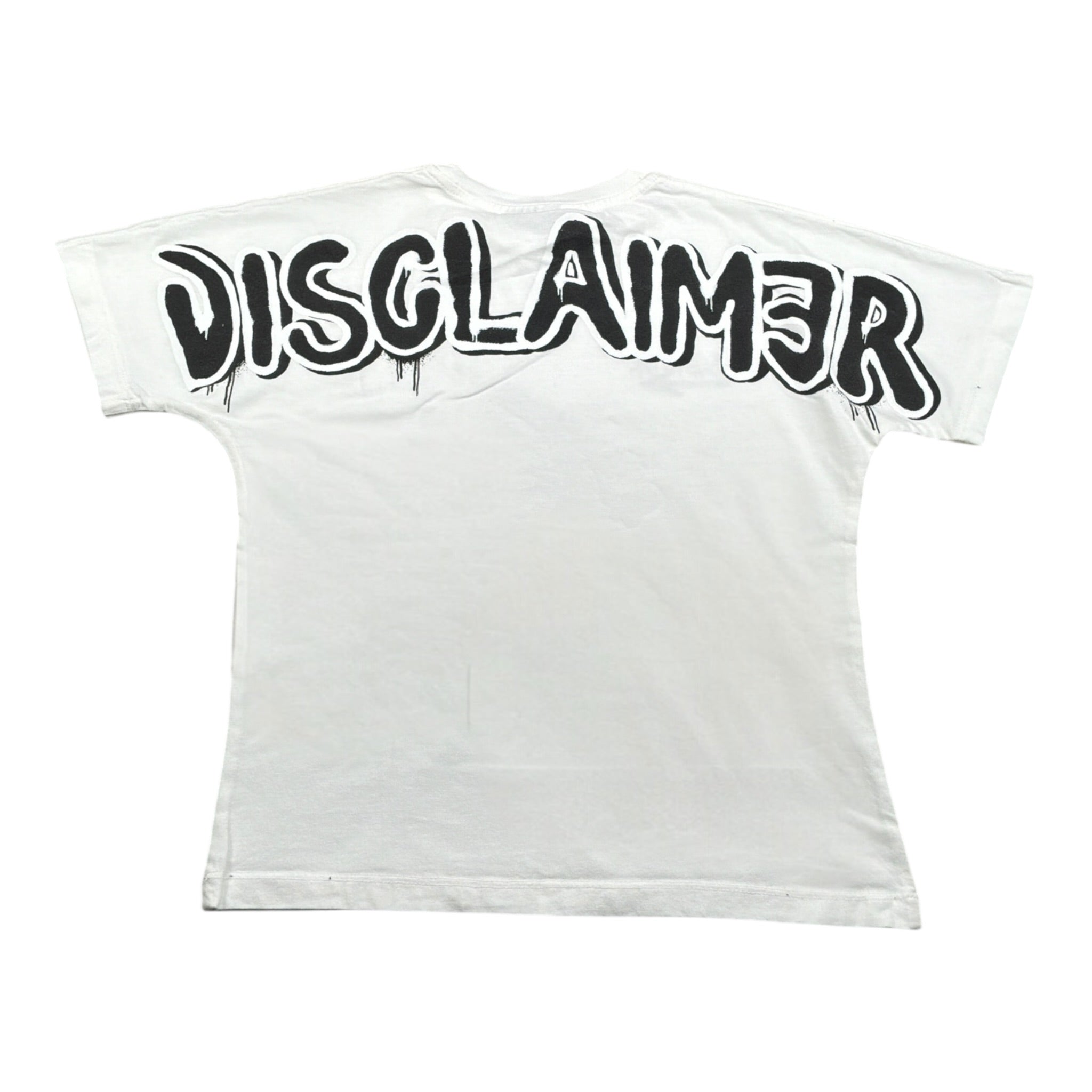 Disclaimer T-Shirt tinta unita con Stampa Bianco per Bambino 23EDK53816 BIANCO DISCLAIMER 