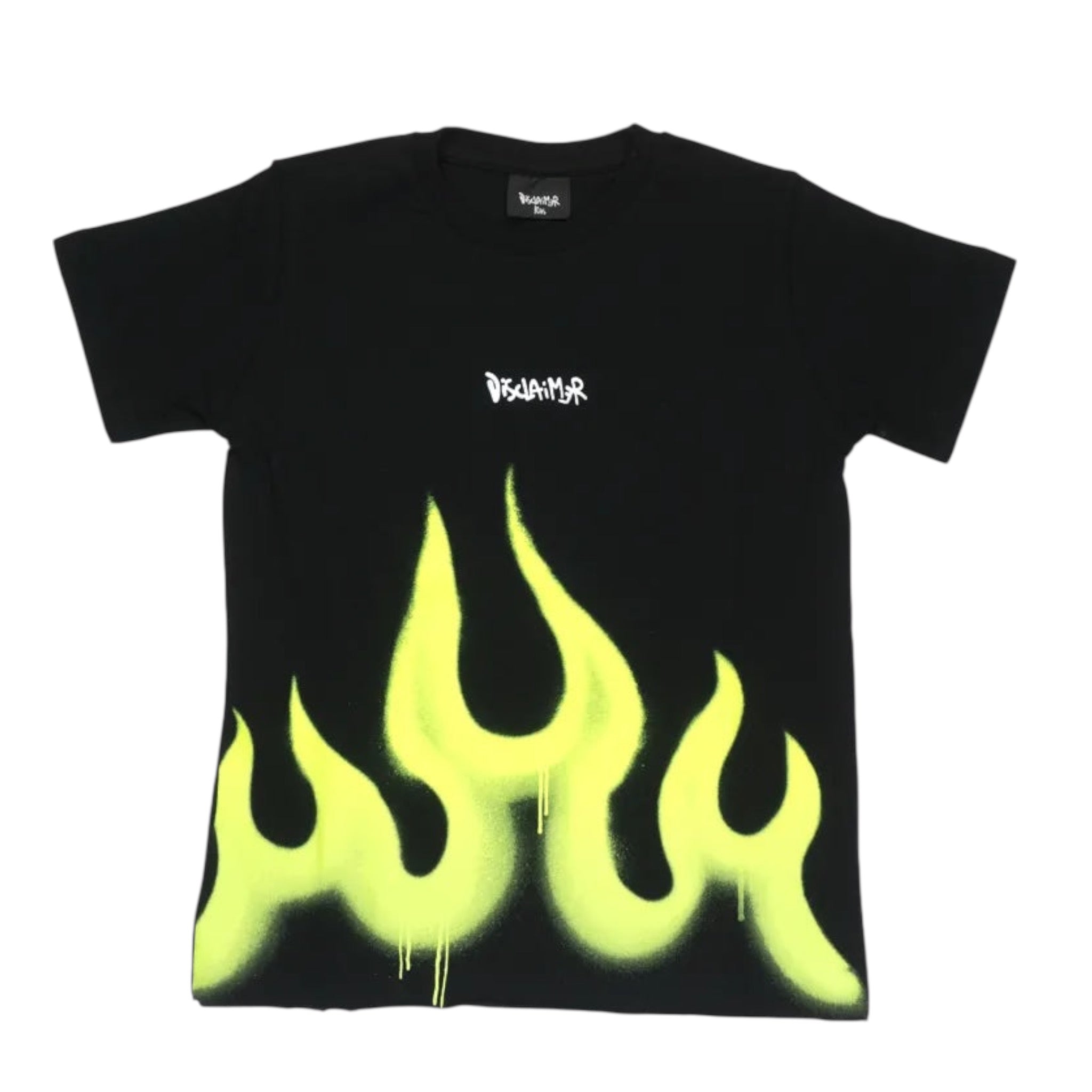Disclaimer T.Shirt Girocollo Tint Unita con Stampe Nero per Bambino 25ED58427 NERO DISCLAIMER 