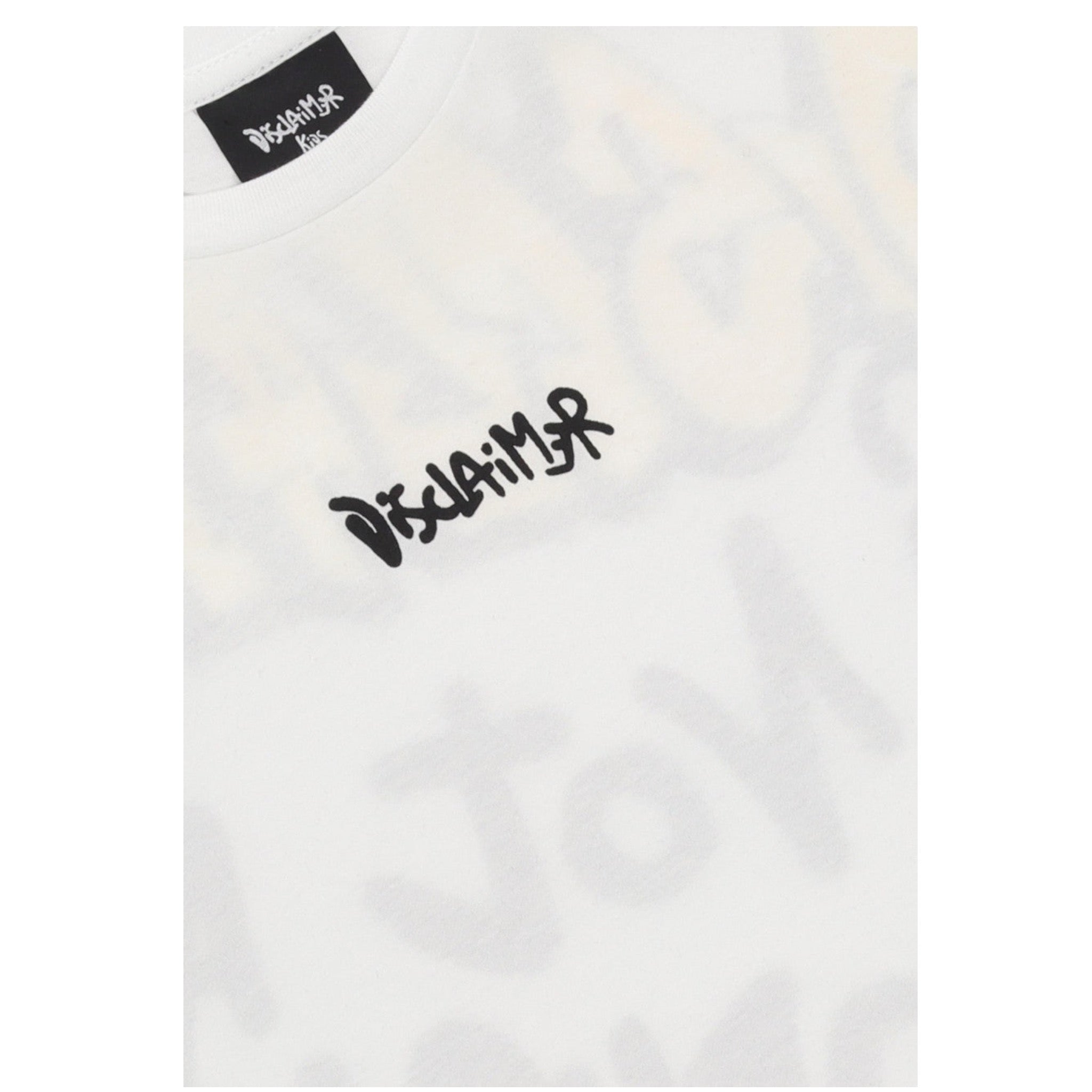 Disclaimer Tshirt Girocollo tinta unita con Stampa Bianco per Bambino 25EDK5431 BIANCO DISCLAIMER 
