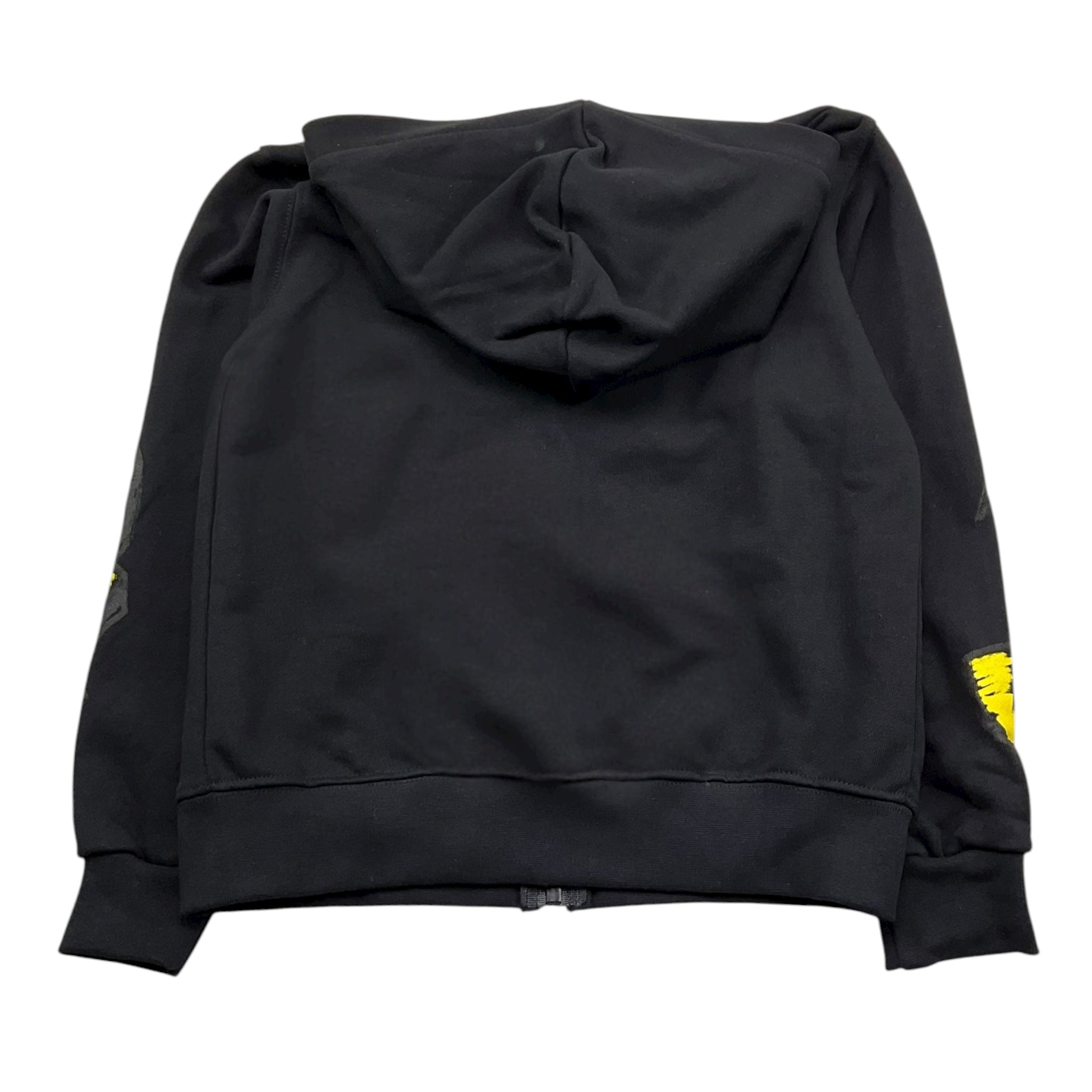 Disclaimer Felpa con Zip E Cappuccio Tinta Unita con Stampe per Bambino 25EDK58435 NERO DISCLAIMER 