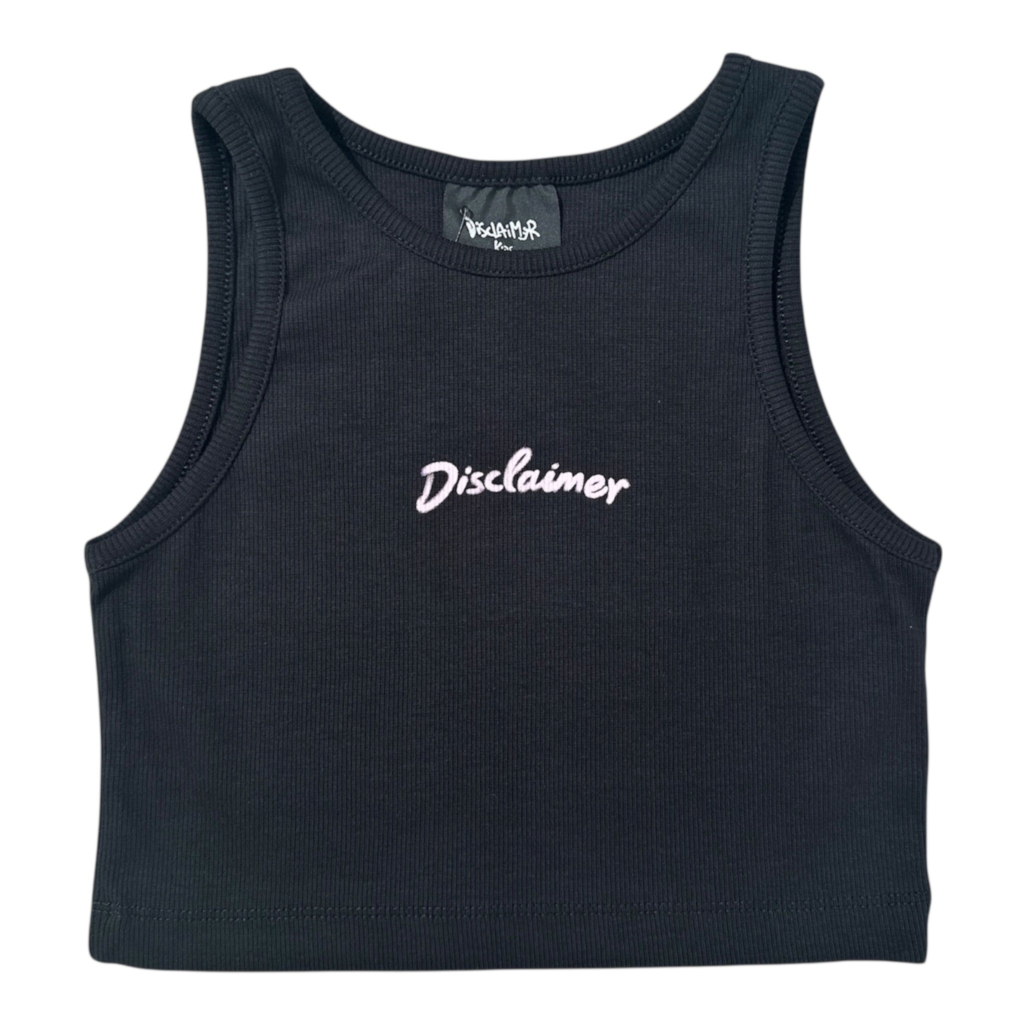 Disclaimer Top Giromanica Tinta Unita con Logo per Bambina 25EDK58502 NERO DISCLAIMER 