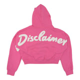 Disclaimer Felpa Chiusa con Cappuccio Tinta Unita con Logo per Bambina 25EDK58515 FUXIA DISCLAIMER 