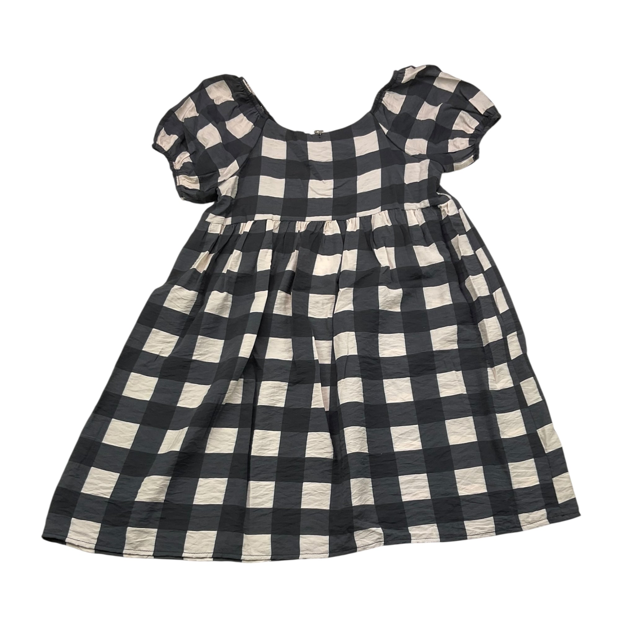 Dixie Abito Bicolore con Fantasia A Quadretti per Bambina AB58363G74 BIANCO/NERO DIXIE 