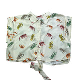 Dixie Camicia Giromanica Tinta Unita con Stampa per Bambina CC72364G74 PANNA DIXIE 