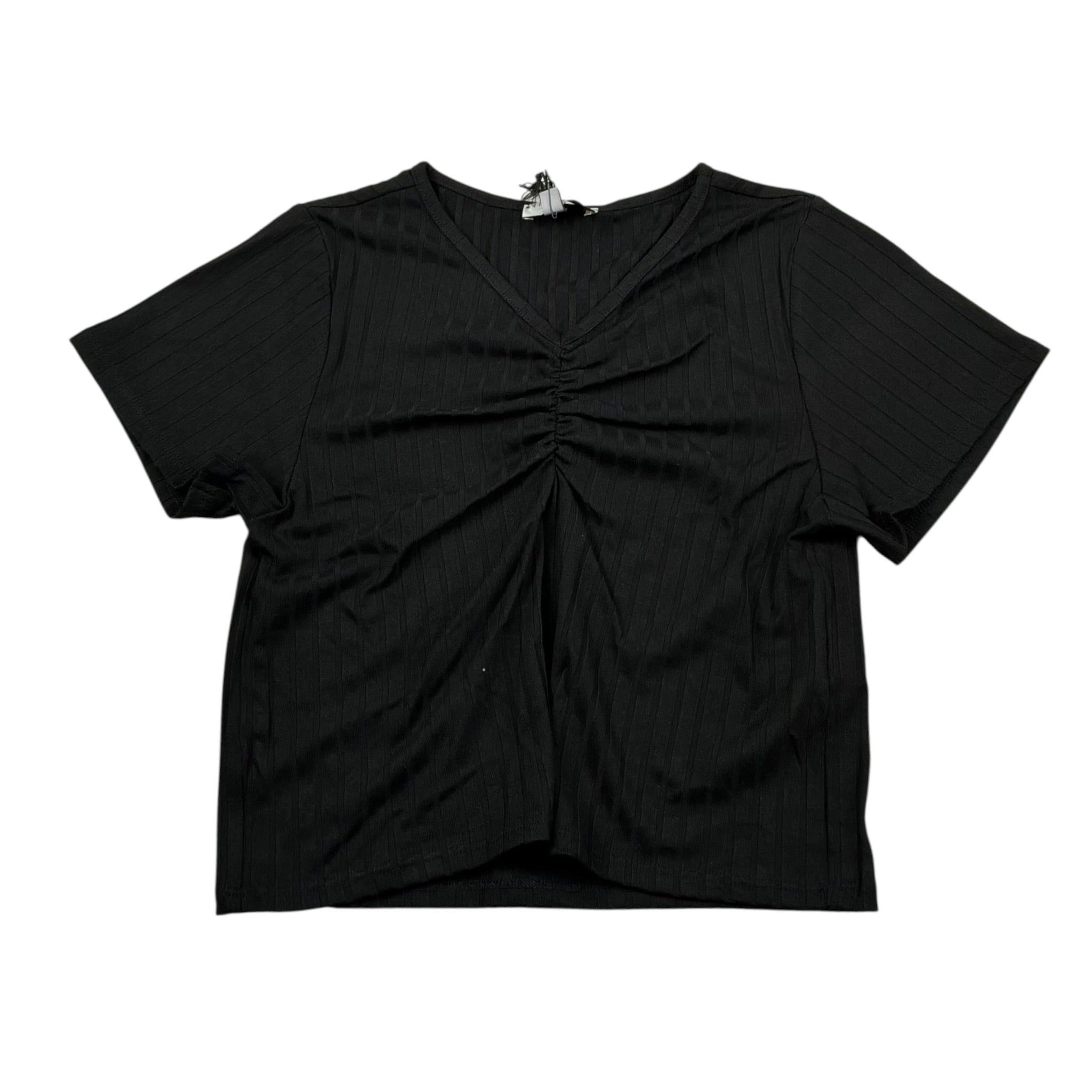 Dixie T-Shirt Tinta Unita Modello Crop per Bambina MBB4070G74 NERO DIXIE 