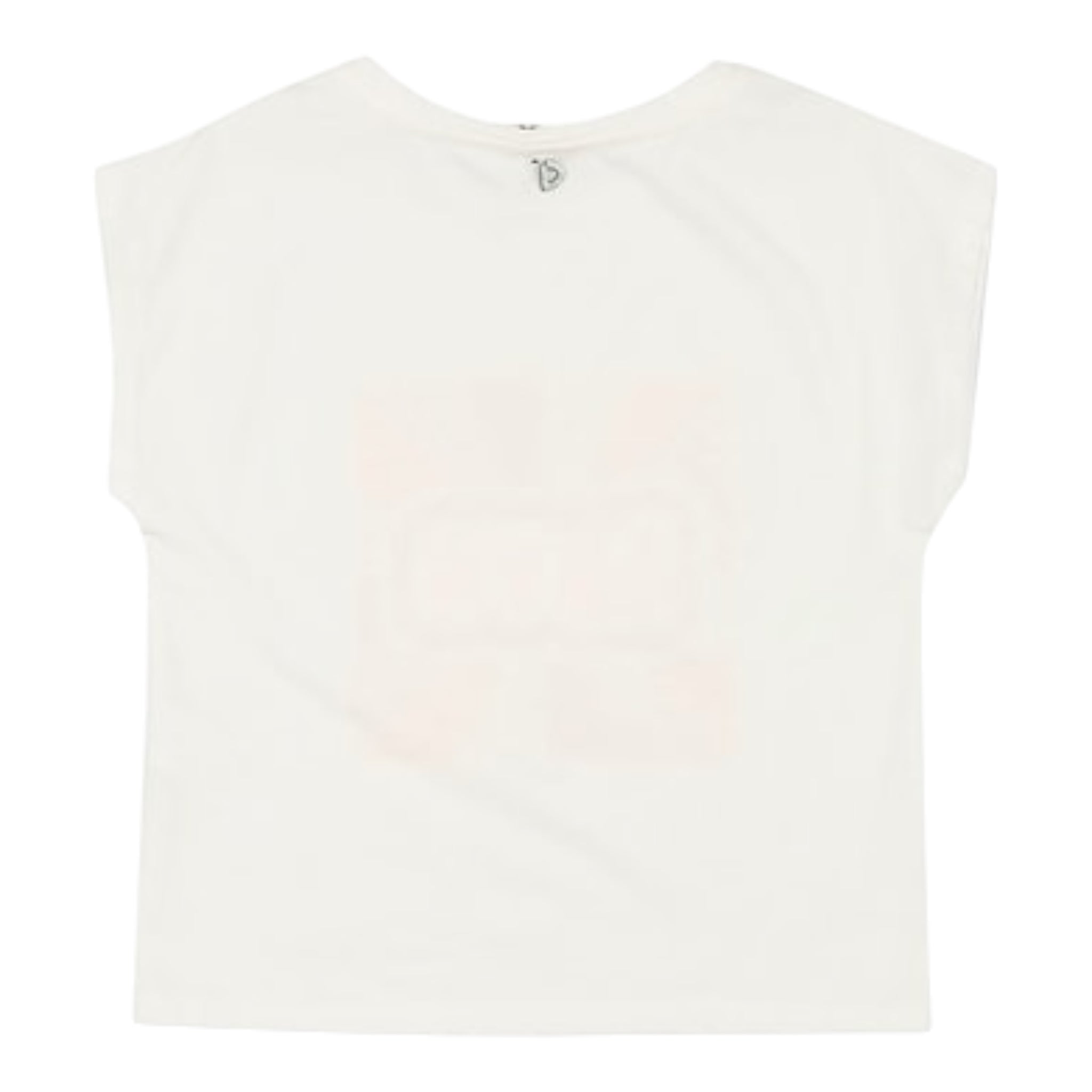 Dixie T-Shirt Tinta Unita Girocollo con Stampa per Bambina MBC7030G50 BIANCO DIXIE 