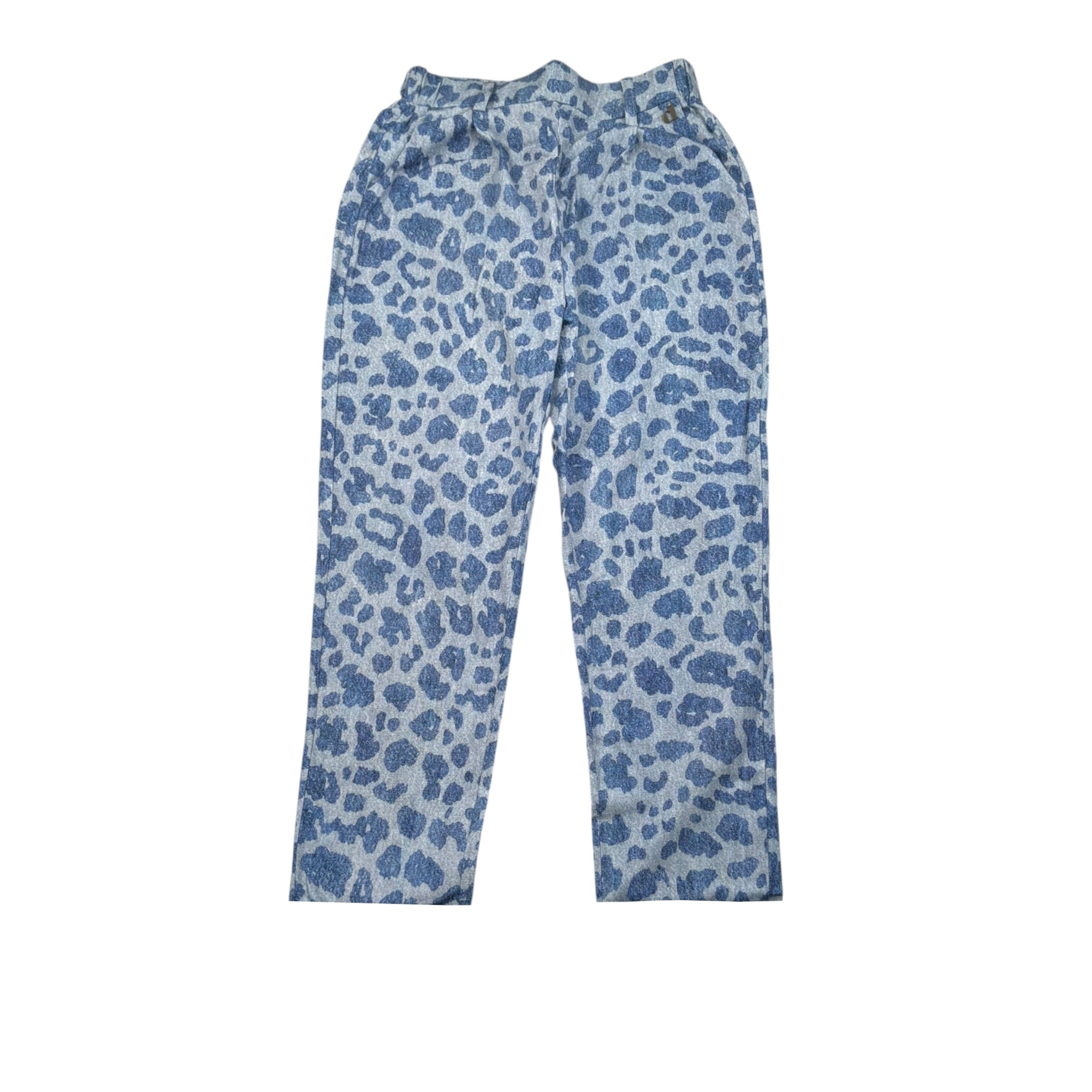 Dixie Pantalone Tinta Unita con Stampa per Bambina PE76134G74 AZZURRO DIXIE 