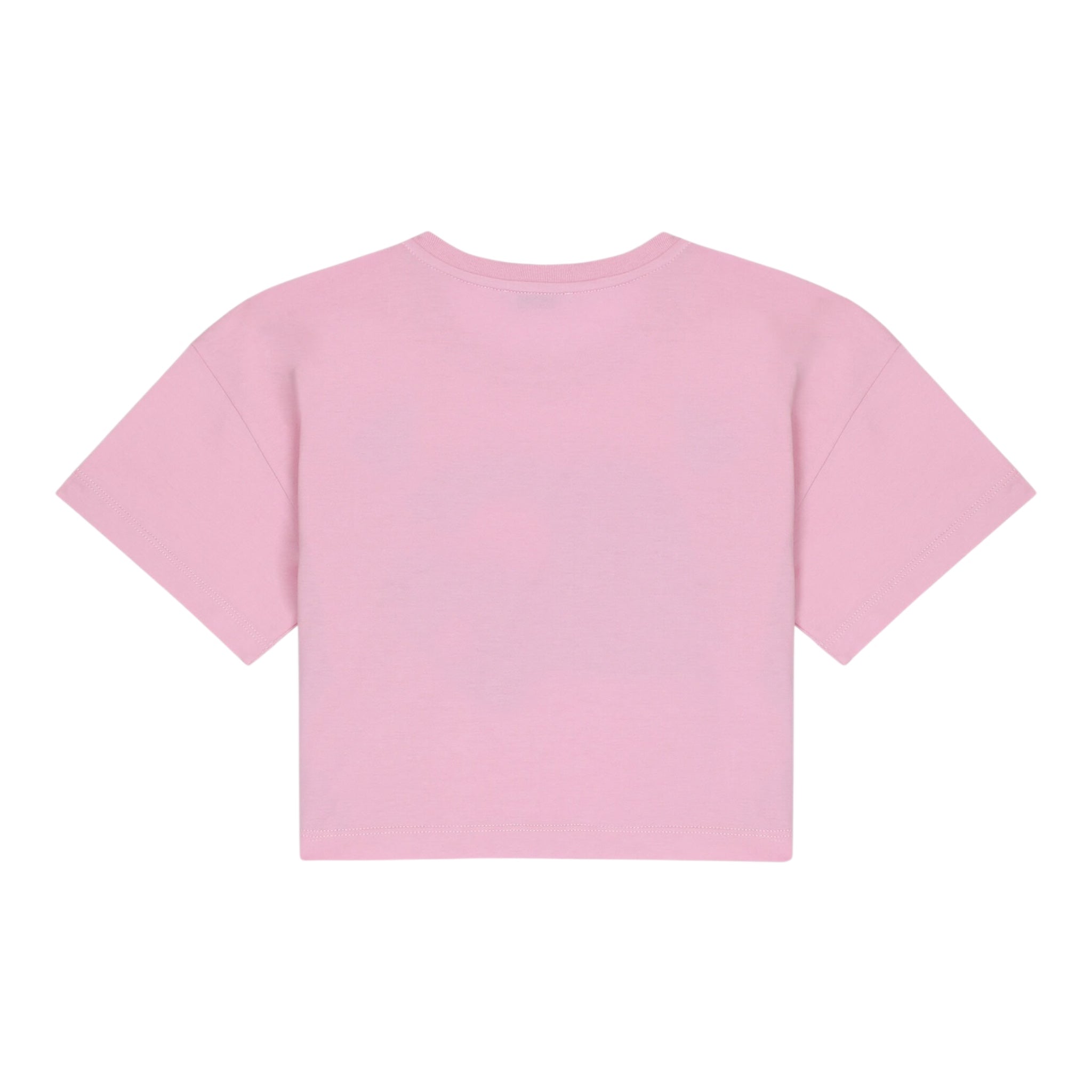 Dolce & Gabbana T-Shirt Girocollo Tinta Unita con Logo per Neonata F1452 ROSA DOLCE & GABBANA 