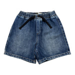 Dolce & Gabbana Short In Denim Tinta Unita con Stampa per Bambina L13Q60J BLU DOLCE & GABBANA 