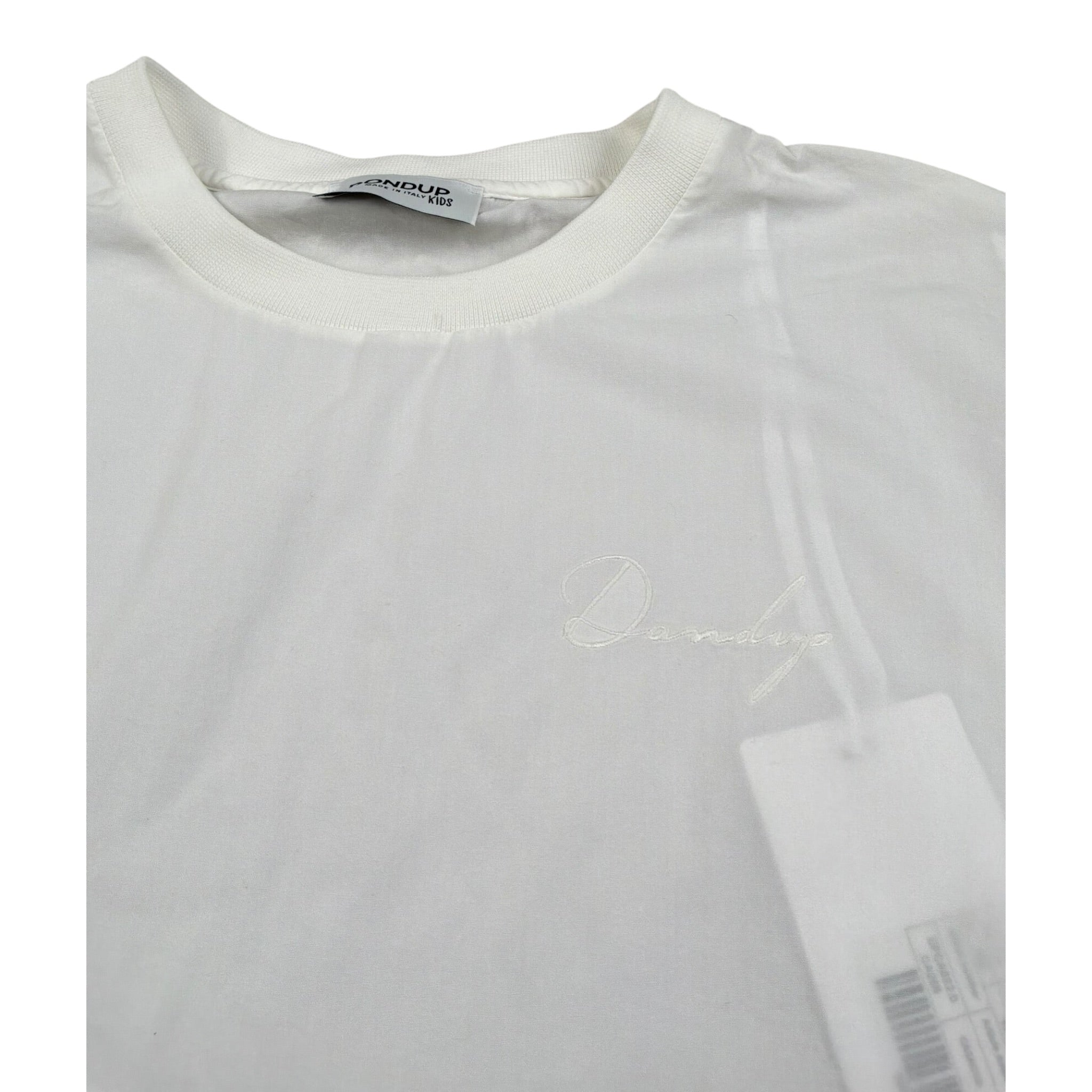 Dondup Camicia Mezza Manica Tinta Unita per Bambina DFCA032 BIANCO DONDUP 