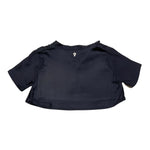 Dondup Camicia Modello Crop Tinta Unita Mezza Manica per Bambina DFCA038 BLU DONDUP 