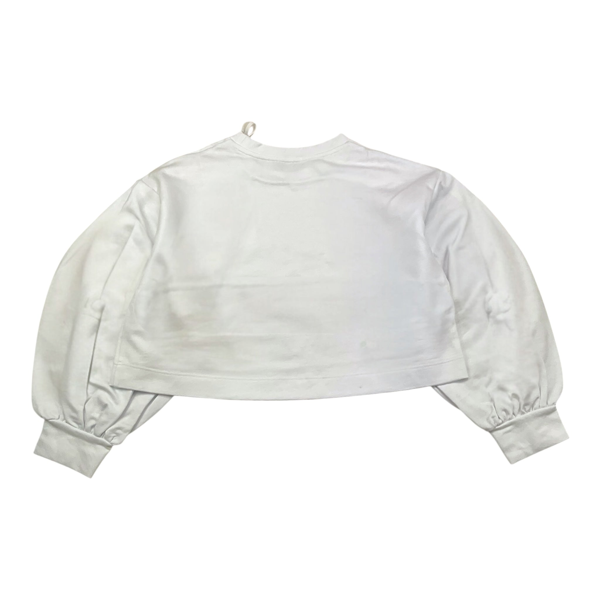 Dondup Felpa Girocollo Tinta Unita con Brillantini per Bambina DFFE016 BIANCO DONDUP 