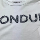Dondup T-Shirt Girocollo Tinta Unita con Stampa per Bambina DFTS023 BIANCO DONDUP 
