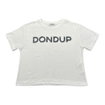 Dondup T-Shirt Girocollo Tinta Unita con Stampa per Bambina DFTS023X BIANCO DONDUP 