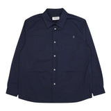 Dondup Camicia Tinta Unita Manica Lunga per Neonato DMCA034N BLU DONDUP 