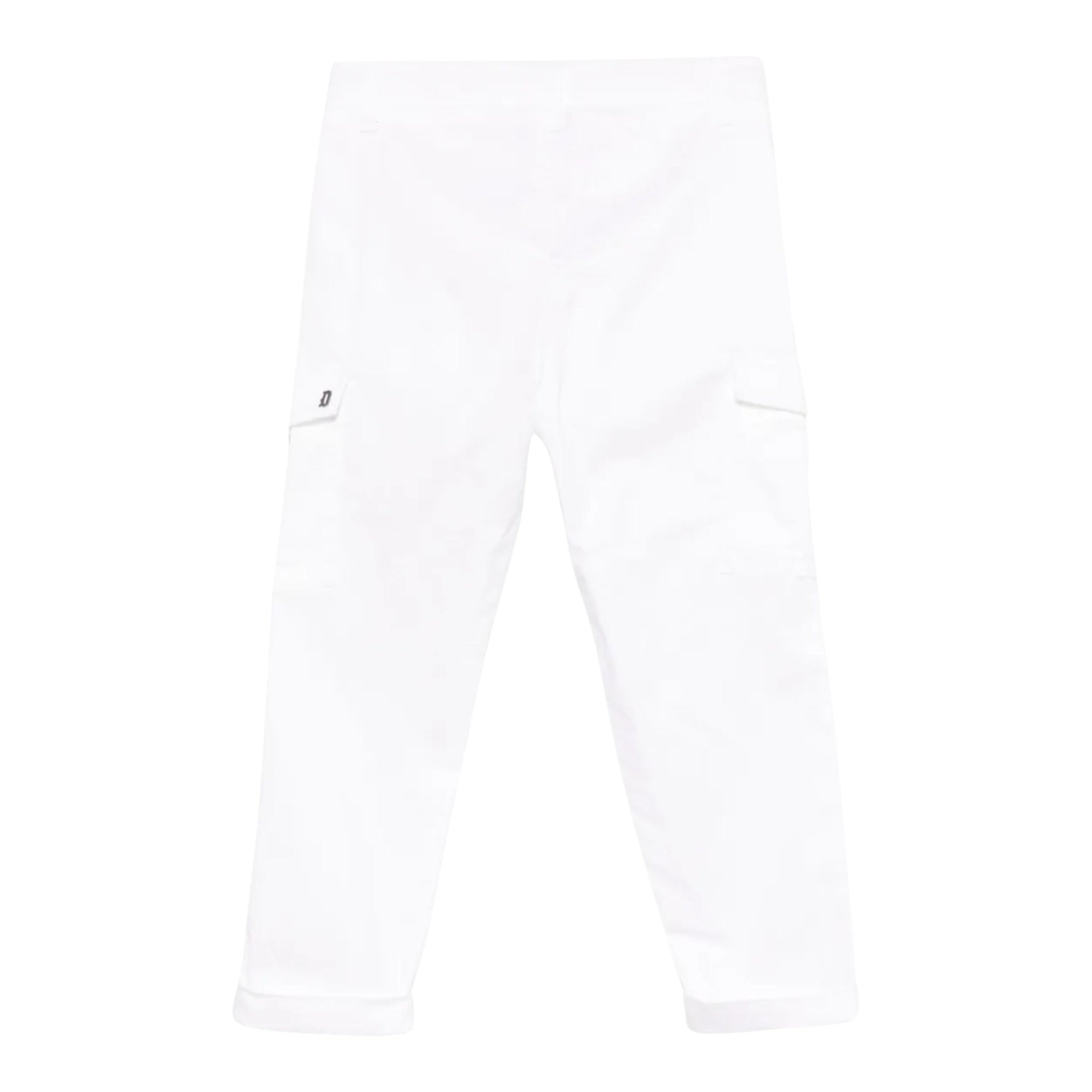 Dondup Pantalone Tinta Unita con Tasconi per Bambino DMPA114X BIANCO DONDUP 