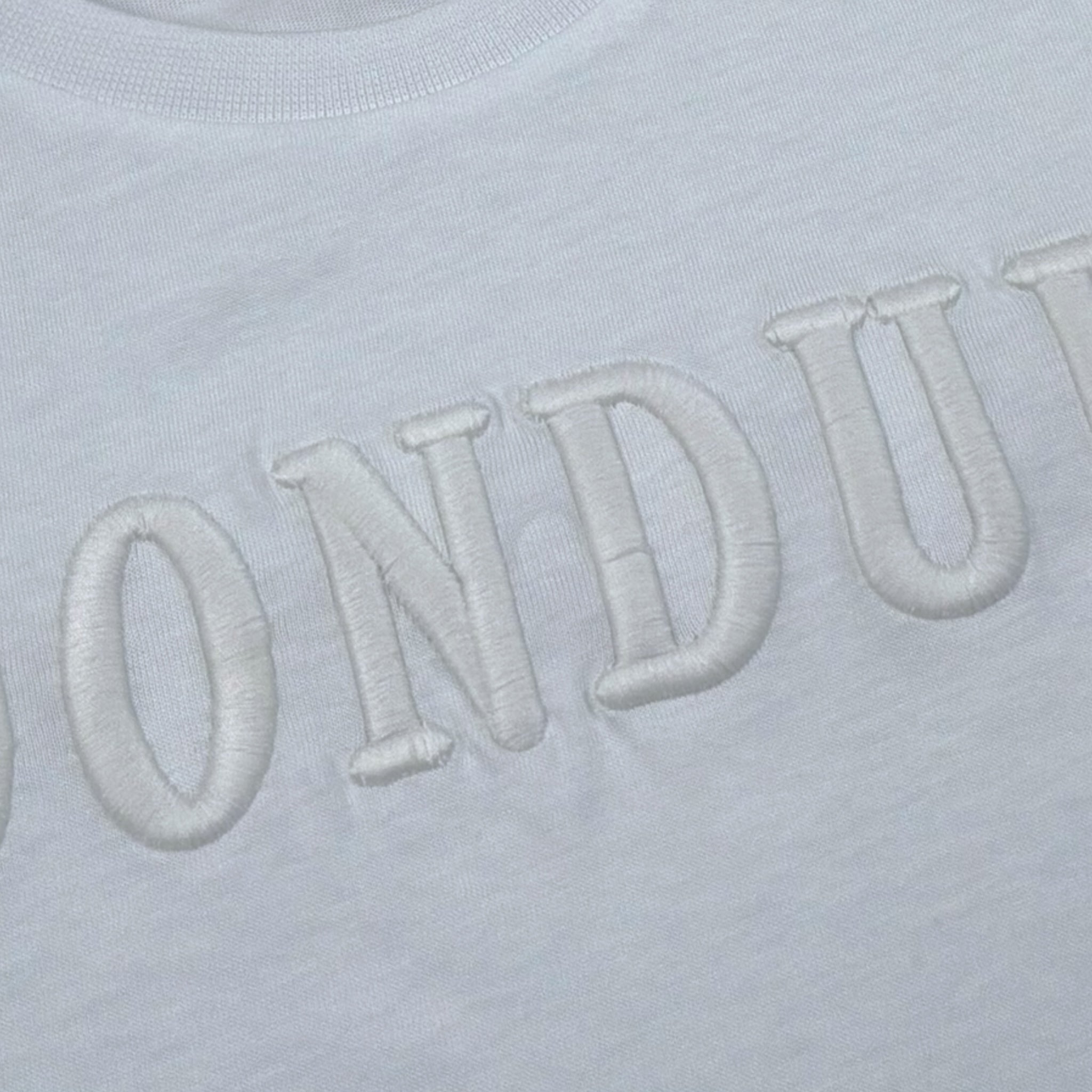 Dondup T-Shirt Girocollo Tinta Unita con Stampa per Bambina DMTS037 BIANCO DONDUP 