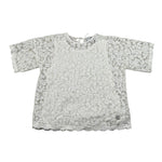 Dondup Camicia Mezza Manica Ricamata con Canotta per Bambina SFCA028 BIANCO DONDUP 