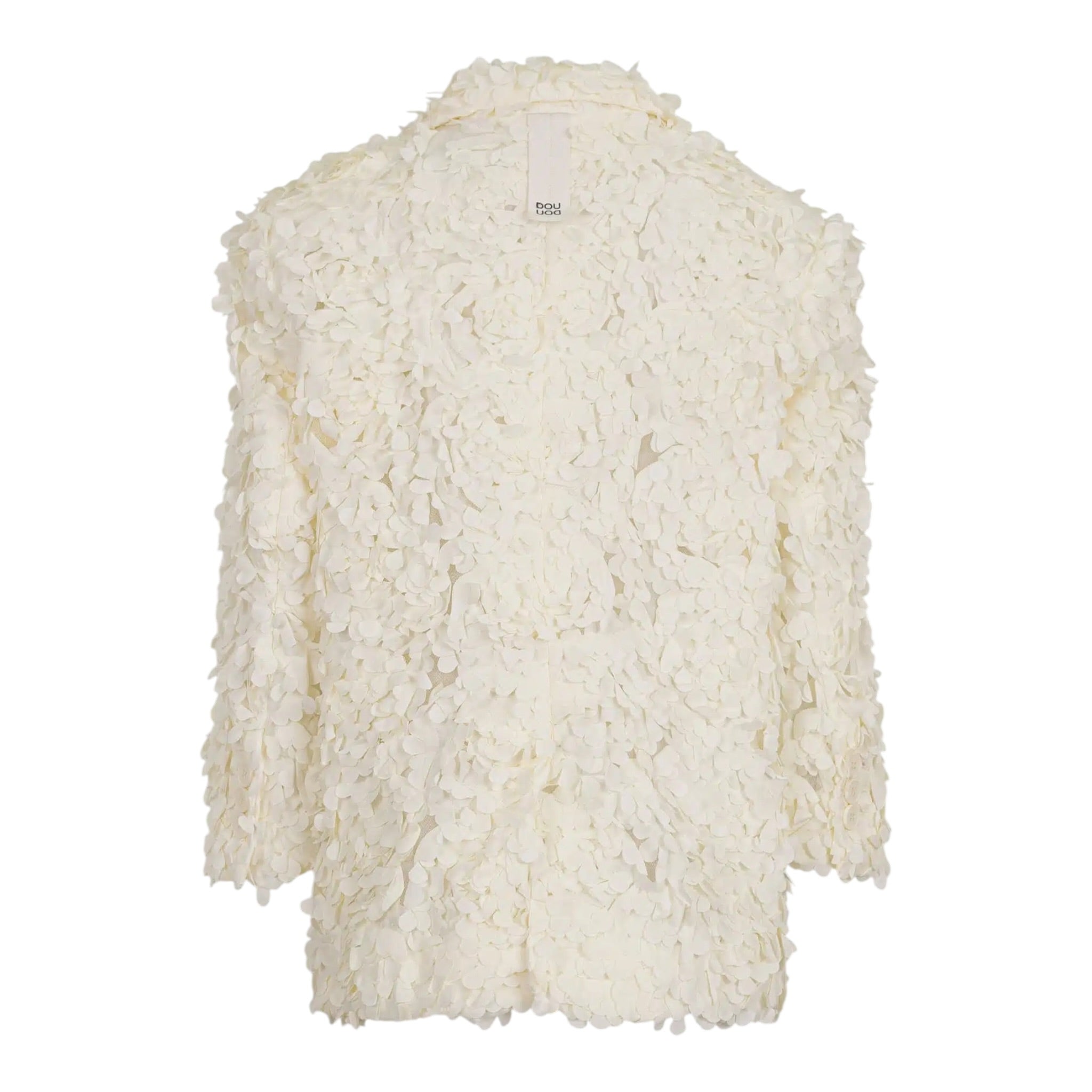 Dou Dou Giacca Tinta Unita con Applicazioni per Bambina DW2A34X PANNA DOU DOU 