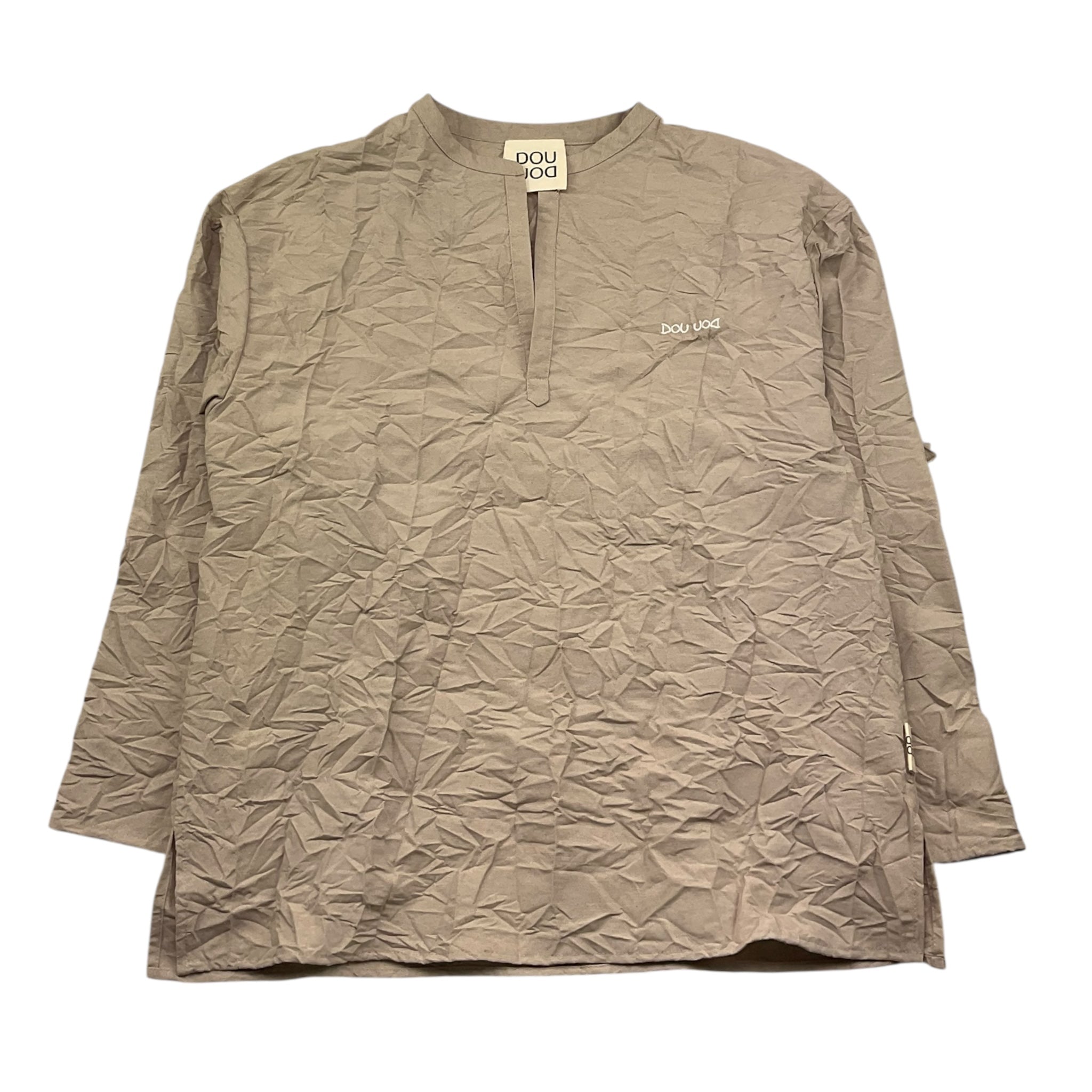 Dou Dou Camicia Tinta Unita Manica Lunga per Bambina DW5P20 FANGO DOU DOU 